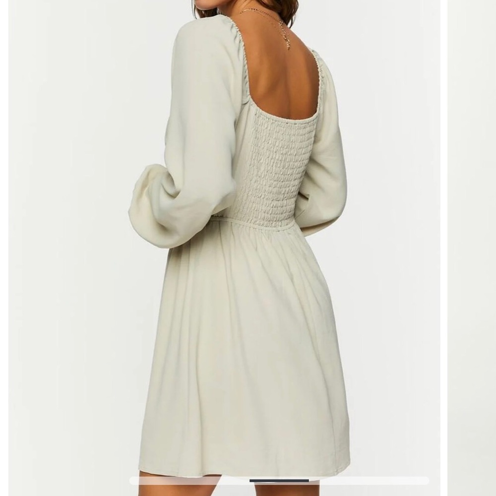 Forever 21 Cream Long Sleeve Dress - Picture 4 of 4